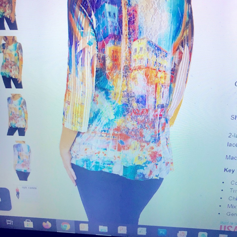 Impulse California Top With Lace Overlay